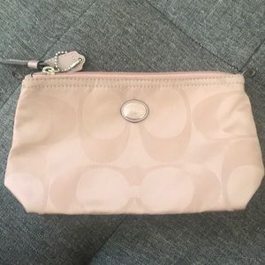 Coach dusty pink makeup pouch